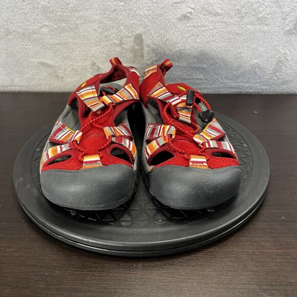 Keen Venice H2 Women's Size 6 Red/Orange Stripes Waterproof Hiking Sandals Good - Picture 2 of 11